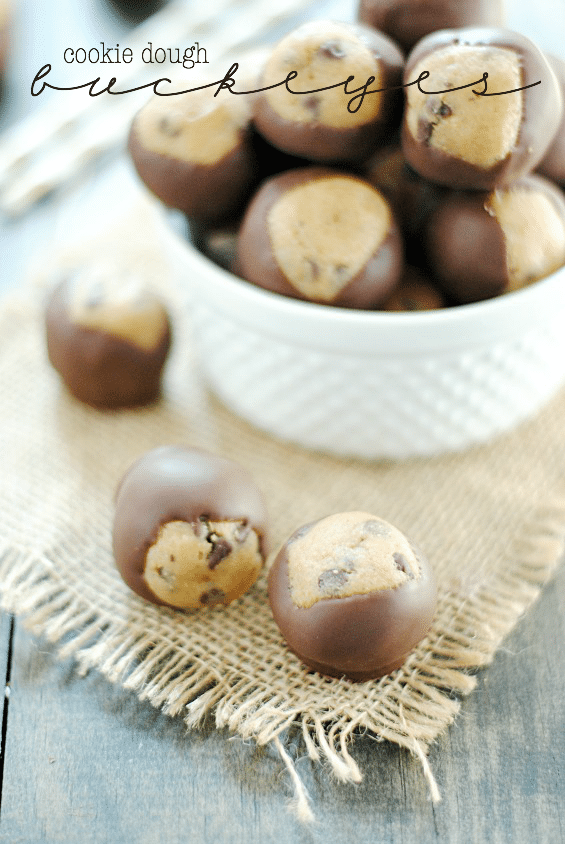 Cookie Dough Buckeyes by Something Swanky