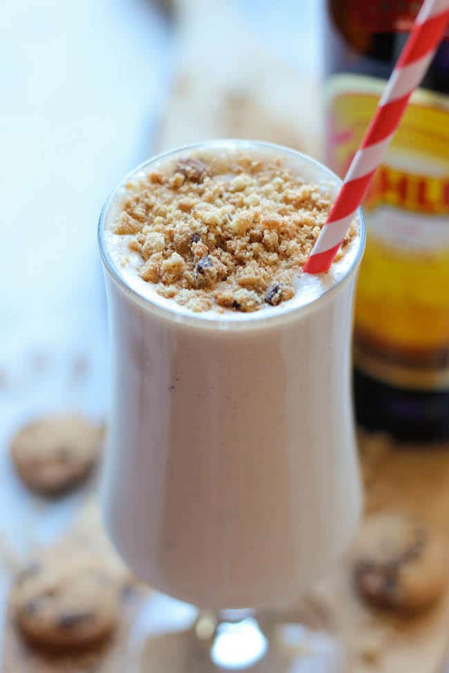 Kahlua Cookie Dough Milkshake by Damn Delicious