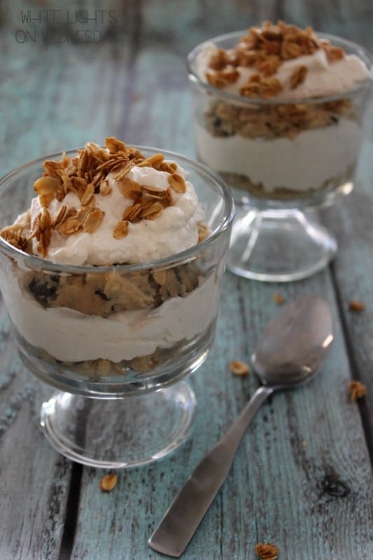 Oatmeal Chocolate Chip Cookie Dough Parfait by White Lights On Wednesday