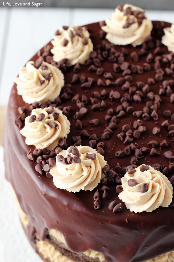 Peanut Butter Cookie Dough Brownie Layer Cake