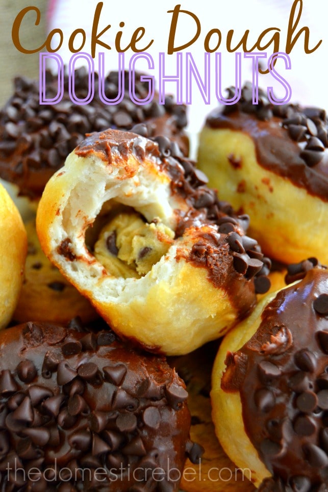 Cookie Dough Doughnuts by The Domestic Rebel