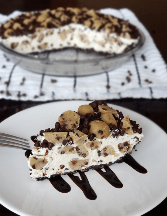 Chocolate Chip Cookie Dough Ice Cream Pie by Life, Love and Sugar