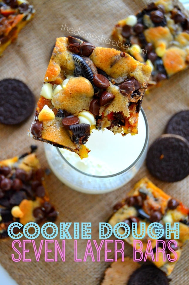 Cookie Dough Seven Layer Bars by The Domestic Rebel