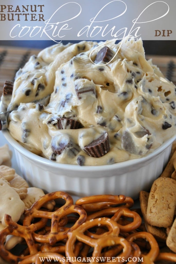 Reeses Peanut Butter Cookie Dough Dip by Shugary Sweets