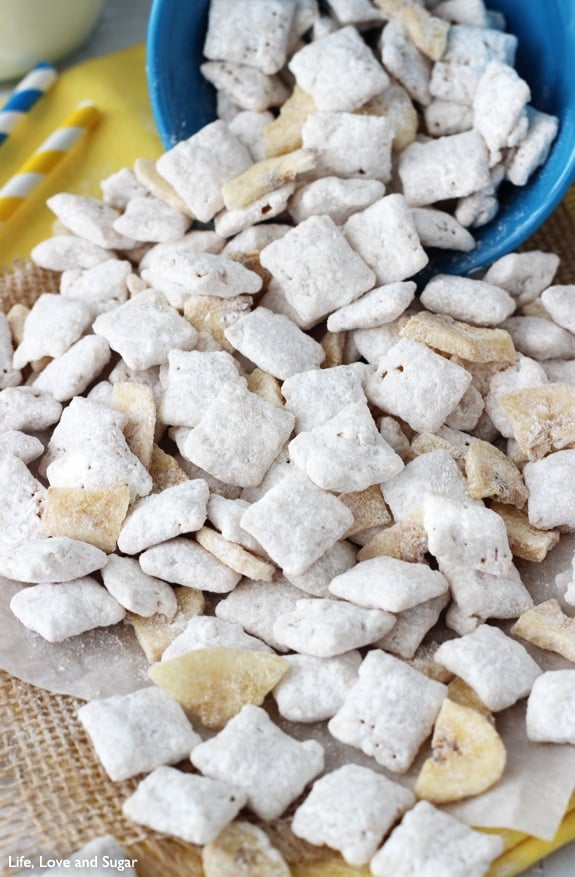 Close-up Image of Banana Pudding Puppy Chow