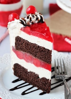 Black Forest Ice Cream Cake slice