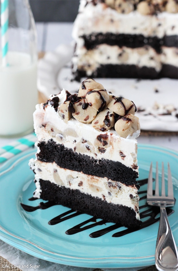 Chocolate Chip Cookie Dough Ice Cream Cake