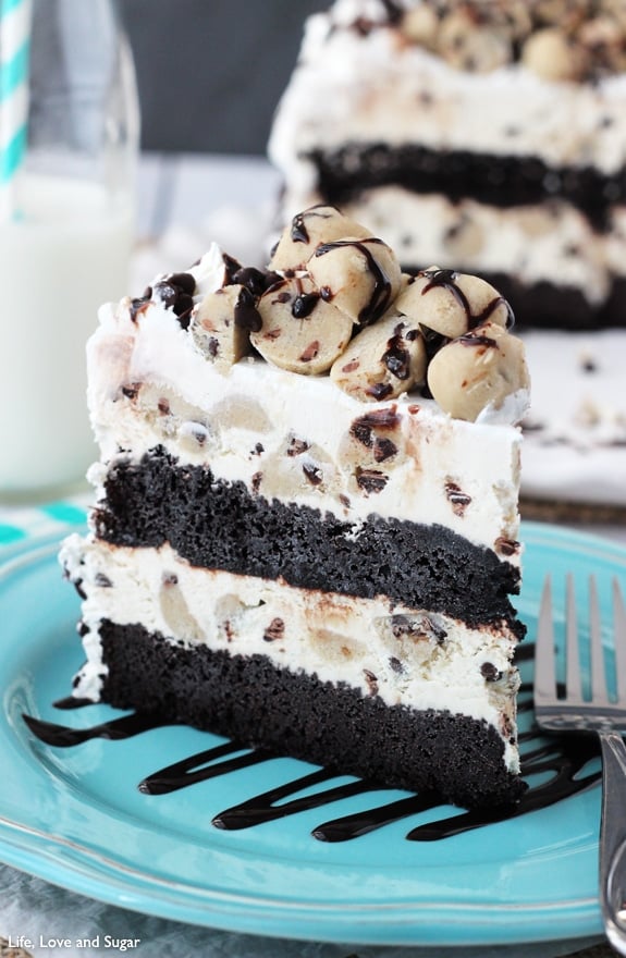 Chocolate Chip Cookie Dough Ice Cream Cake