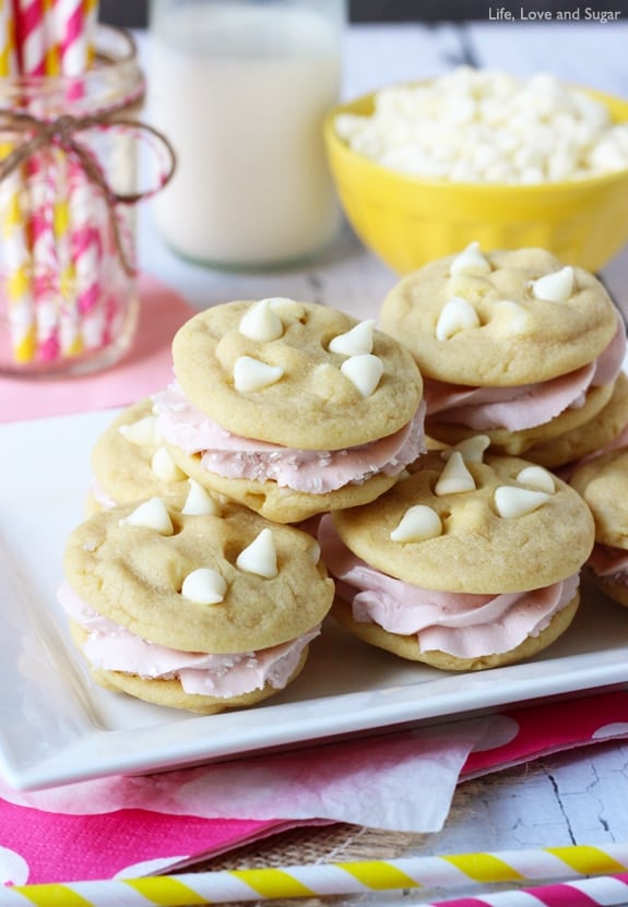 Lemon Raspberry Cookie Sandwich