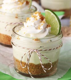 No Bake Key Lime Cheesecakes in a Jar