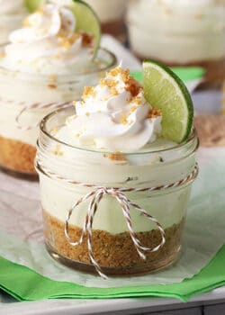 No Bake Key Lime Cheesecakes in a Jar