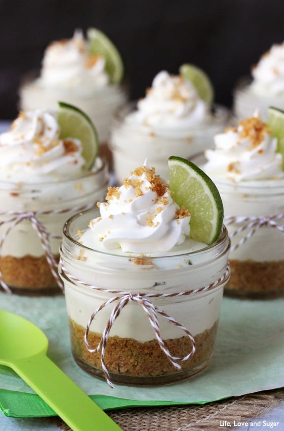 No Bake Key Lime Cheesecake In A Jar | by Life, Love and Sugar