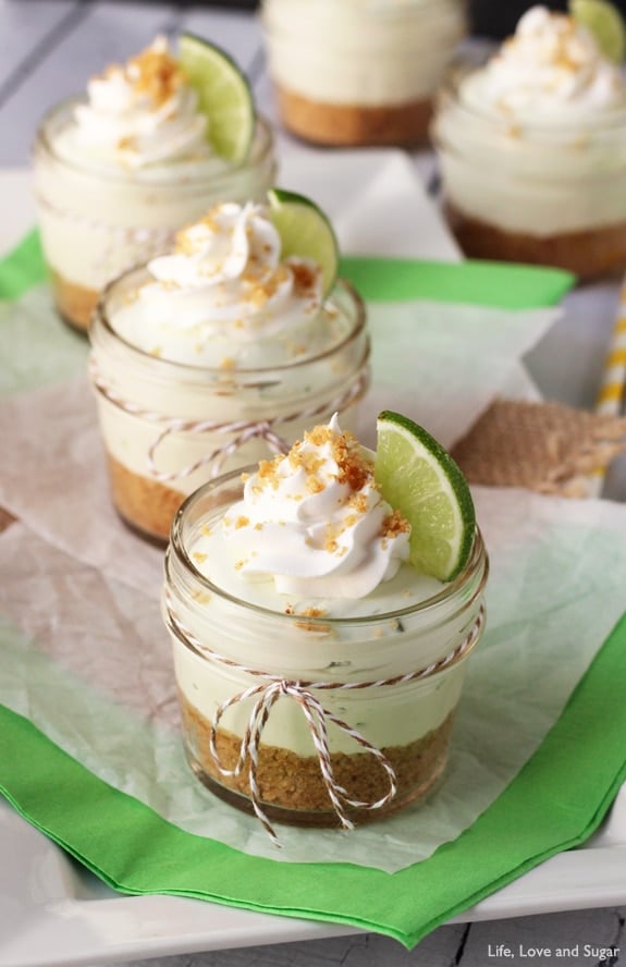 No Bake Key Lime Cheesecake In A Jar | by Life, Love and Sugar