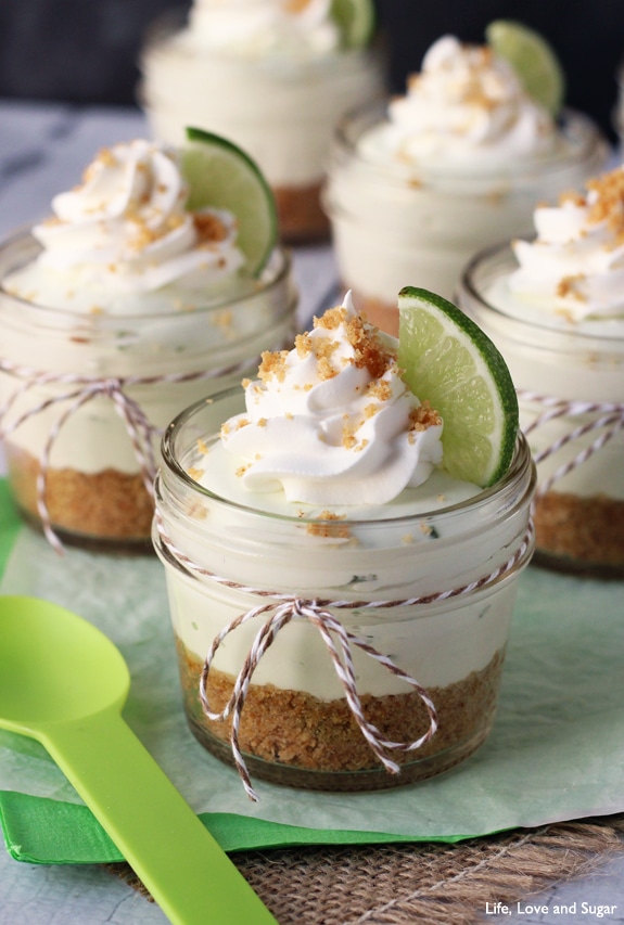 No Bake Key Lime Cheesecake In A Jar | by Life, Love and Sugar