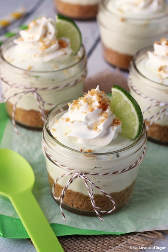 No Bake Key Lime Cheesecake In A Jar | by Life, Love and Sugar