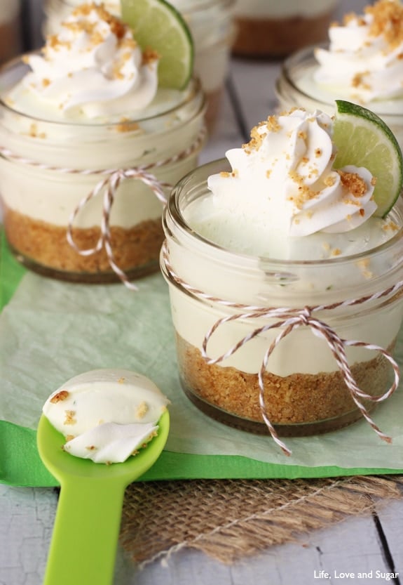 No Bake Key Lime Cheesecake In A Jar | by Life, Love and Sugar