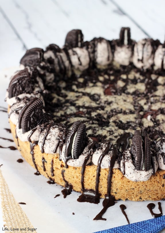 Oreo Cookies and Cream Cookie Cake