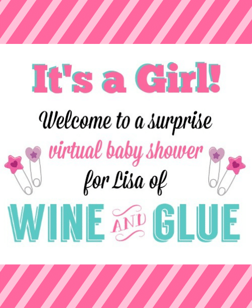 image of virtual baby shower announcement