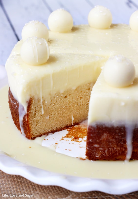 White Chocolate Truffle Cake