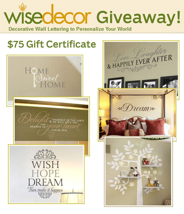 Wise Decor Tutorial and Giveaway!