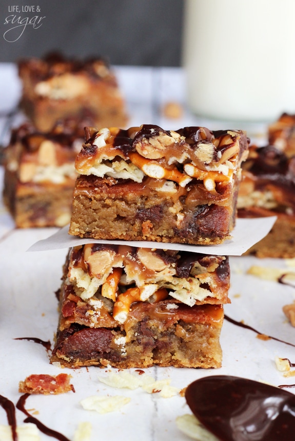 Bacon, Beer and Potato Chip Cookie Bars