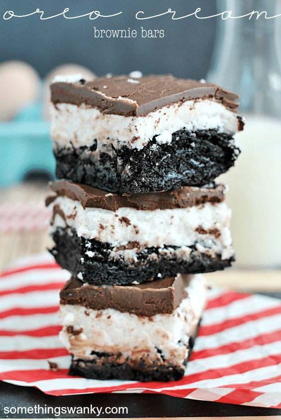 Oreo Cream Brownies