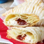 Guava and Cheese Pastries showing filling