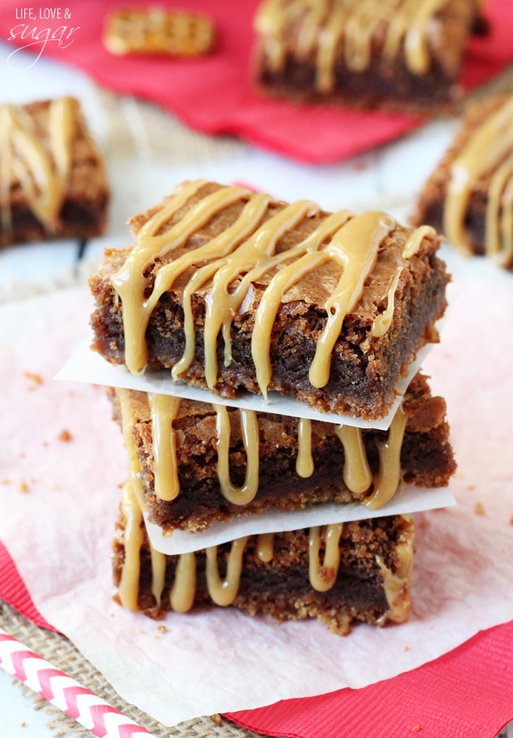 Pretzel Caramel Nutella Brownies