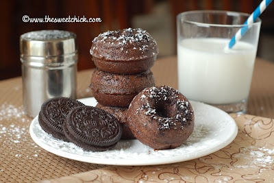 Mini Chocolate Oreo Donuts