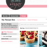 A Screen View of Life Love and Sugar's Recipes on Ziplist
