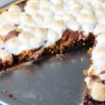 S'Mores Pizza with slice missing