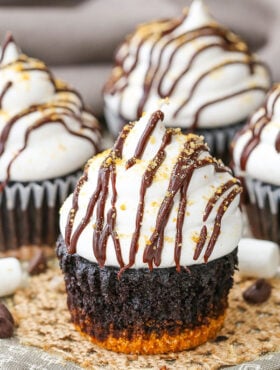 Smores Cupcake close up image