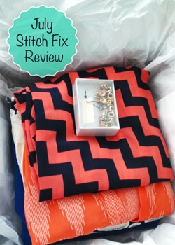 July Stitch Fix outfit in box