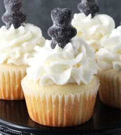Anise Licorice Cupcakes close up