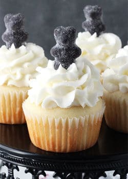 Anise Licorice Cupcakes close up