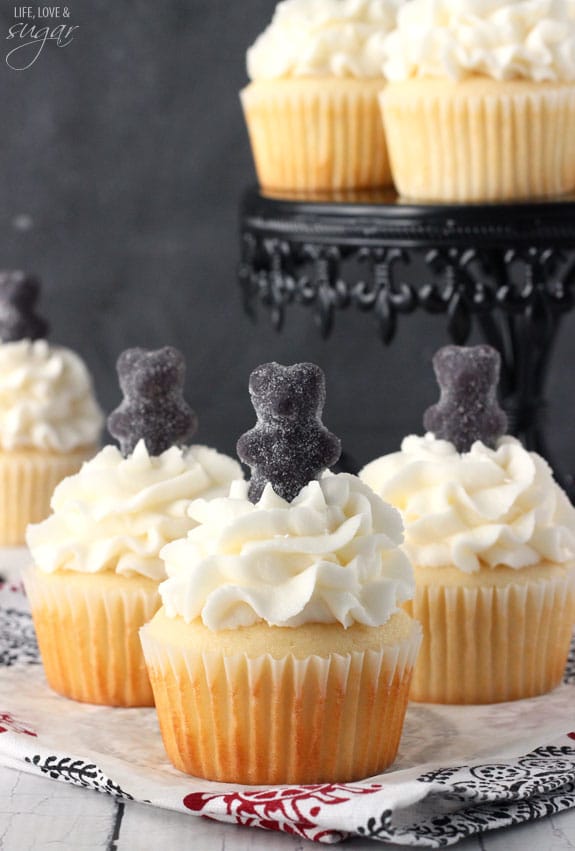 Anise Licorice Cupcakes on a tray