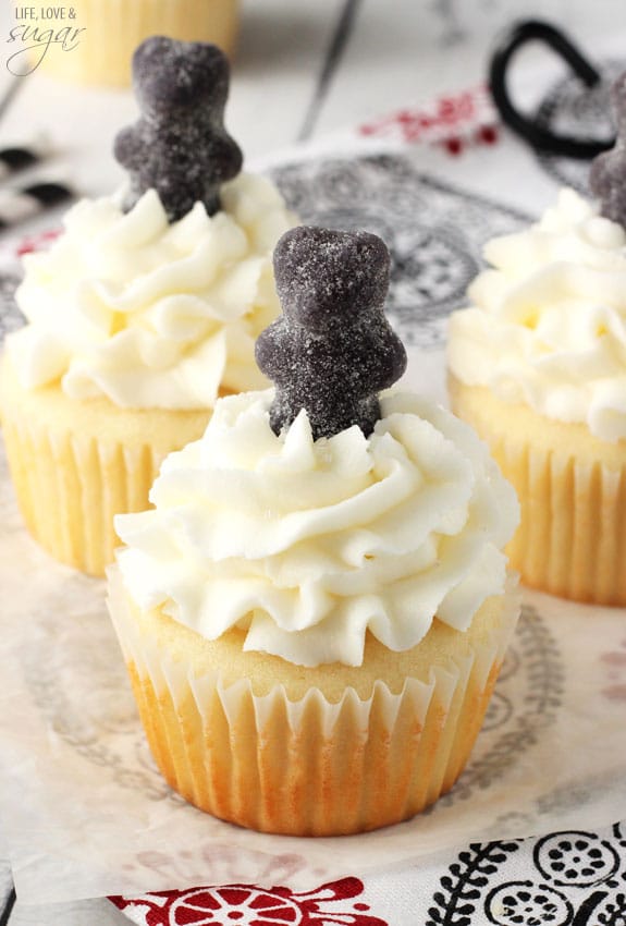 Anise Licorice Cupcakes on wax paper