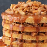 Side view of a Caramel Apple Layer Cake