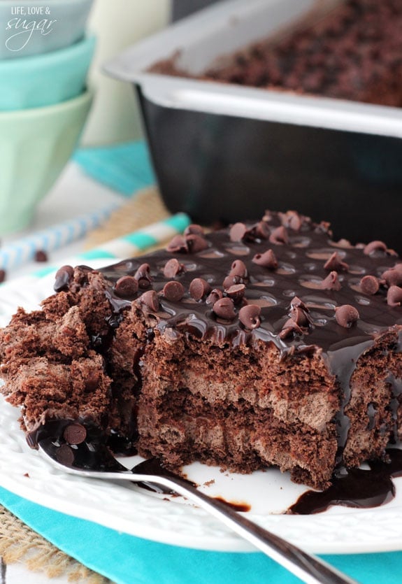 The Best Chocolate Mousse Cake on a Plate