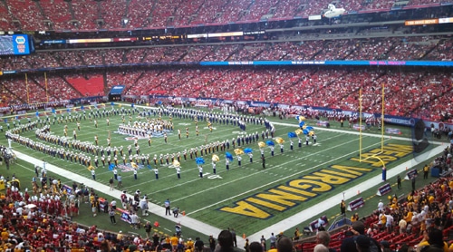 The Football Field During the West Virginia vs Alabama Game