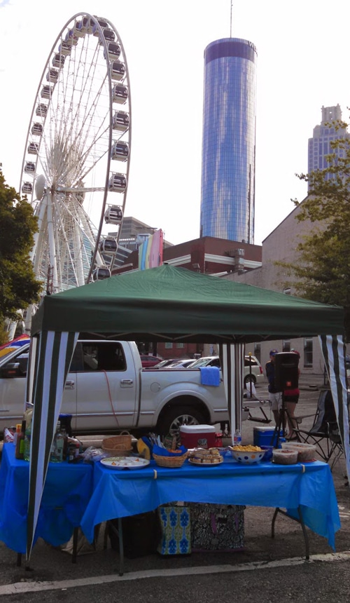 The Tailgate Set-Up for the Alabama vs WVU Football Game