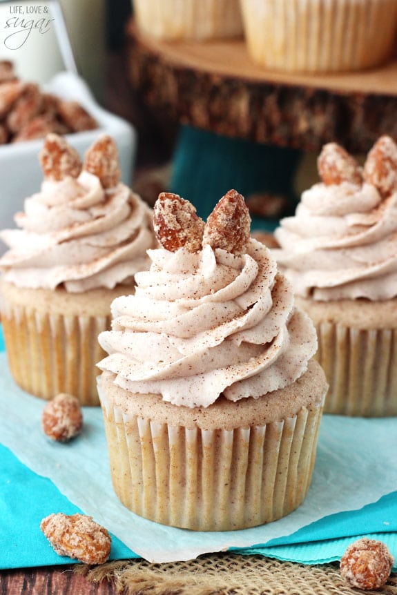 Cinnamon Sugar Almond Cupcakes Life Love and Sugar