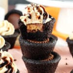 Reese's Peanut Butter Chocolate Cookie Cups stacked