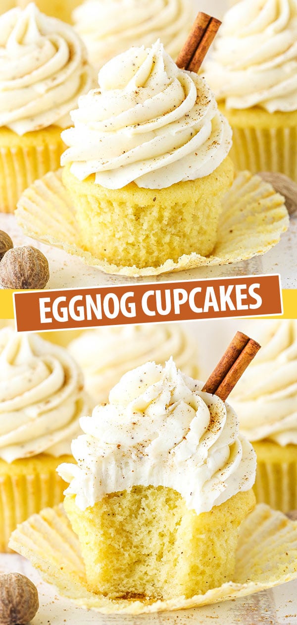 Eggnog Cupcakes Collage