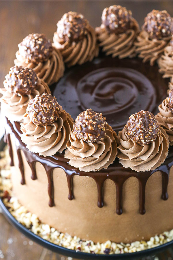 Overhead view of Nutella Chocolate Cake