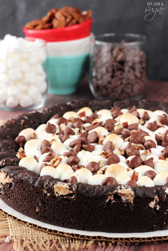 A whole Rocky Road Cookie Cake