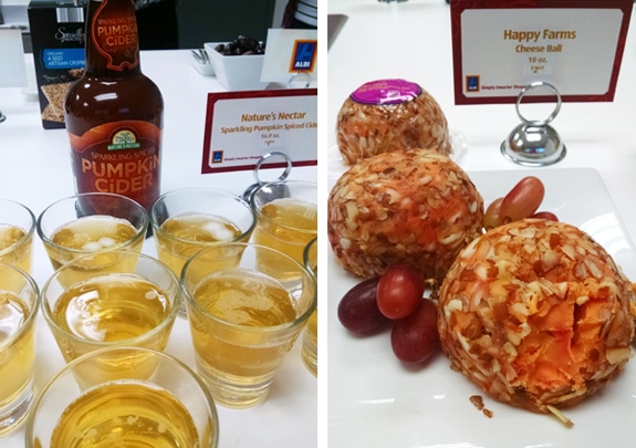 Pumpkin Cider and Cheese ball samples