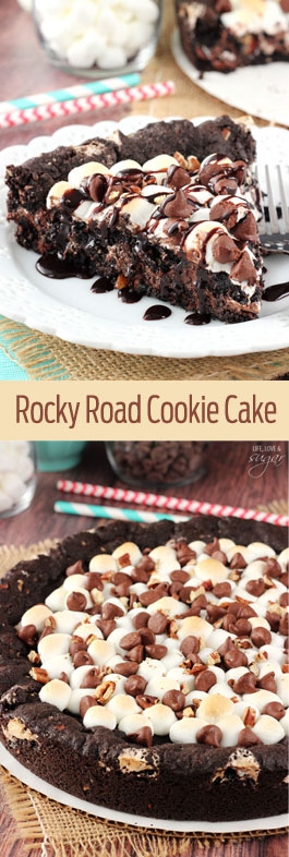 Rocky Road Cookie Cake collage