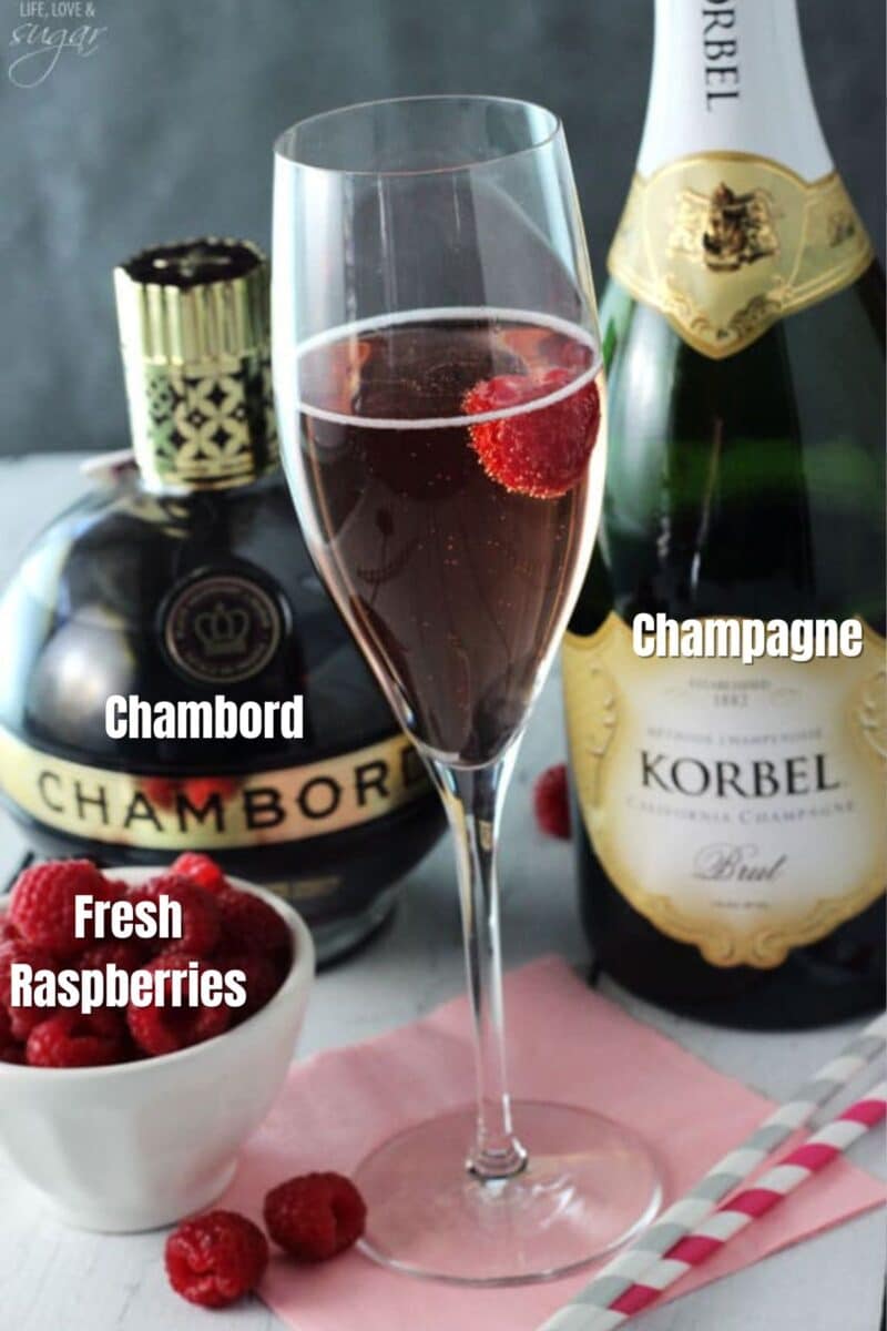 Black Raspberry Champagne Bellini Ingredients for Black Raspberry Champagne Bellini.