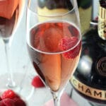 A Black Raspberry Champagne Bellini